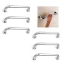 Ver imagem 1 de Alça Barra de Apoio 30cm Inox Kit 6 Unidades Acessibilidade Cadeirante Segurança Idoso Corredor Box 
