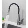 Torneira Monocomando Cozinha Gourmet Pia Cinza Grafite Bica Giratória Flexível 2 Tipos Jato Luxo - 3
