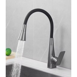Torneira Monocomando Cozinha Gourmet Pia Cinza Grafite Bica Giratória Flexível 2 Tipos Jato Luxo - 3 Torneira Monocomando Cozinha Gourmet Pia Cinza Grafite Bica Giratória Flexível 2 Tipos Jato Luxo - 3