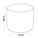 Ver imagem 6 de Puff Redondo 50cm Sala de Estar Living Coliseu W01 Couríssimo Whisky - Lyam Decor