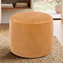 Ver imagem 1 de Puff Redondo 50cm Sala de Estar Living Coliseu W01 Couríssimo Whisky - Lyam Decor
