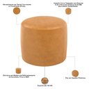 Ver imagem 5 de Puff Redondo 50cm Sala de Estar Living Coliseu W01 Couríssimo Whisky - Lyam Decor
