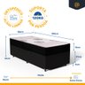 Cama Box Baú com Colchão de Espuma Orthoplus Solteiro 88x188x19cm - 2