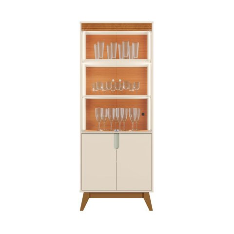 Cristaleira Paraty Off White Canela Mobler
