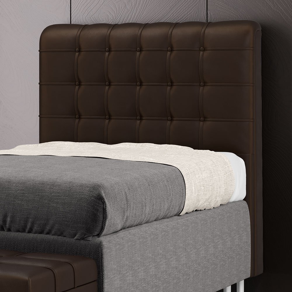 Cabeceira Rana 90 / N-027 Veludo Marrom Chocolate - 1