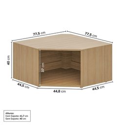 Armário de Canto Suspenso 40cm Módulo Frame CabeCasa MadeiraMadeira - 4