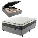 Ver imagem 1 de Cama Box Baú Colchão Casal Molas Ensacadas Euro In Atlantic 138x188x69cm