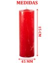 Ver imagem 4 de Kit 2 Velas 7 Dias Votiva Clássica Decorativa Vermelha 15cm