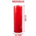 Ver imagem 4 de Kit 2 Velas 7 Dias Votiva Clássica Decorativa Vermelha 15cm