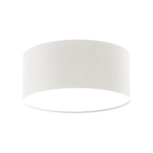 Luminária Plafon Redondo Cúpula em Tecido 30x15:Branco5926