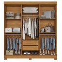 Ver imagem 2 de Guarda Roupa Casal Toledo 6 Portas com Espelho Cinamomo - Santos Andirá