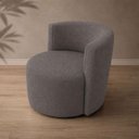 Ver mais imagens de Poltrona Estofada 74cm x 68cm x 70cm Redonda Confortável para Sala ou Recepção Formato Orgânico