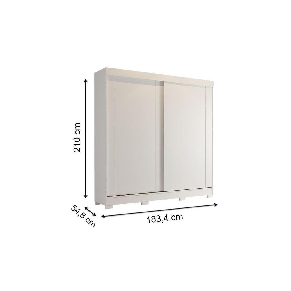 Guarda Roupa Casal 2 Portas de Correr e 3 Gavetas C- Pés Ilhéus Avelã-off White - 4