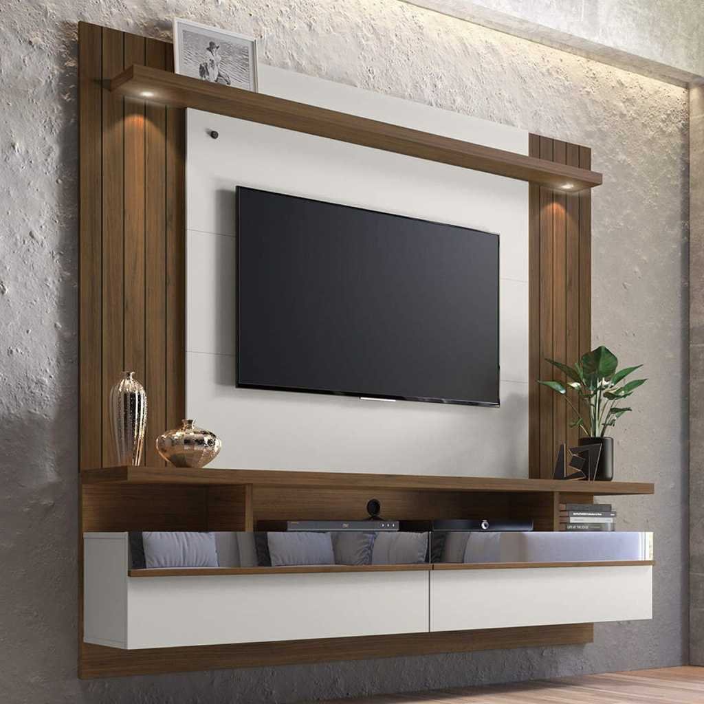 Painel Home Sao Luis Maior 2,0m Off White/ Nogueira - Linea Brasil - 3