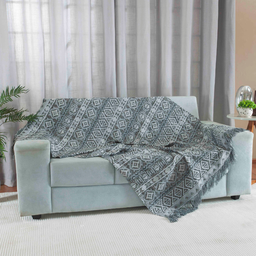 Manta Xale para Sofa 1 Peça Luxor Jacquard Valle Enxovais - Cinza - 2