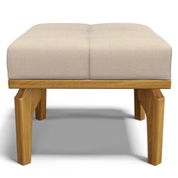 Poltrona de Amamentação Balanço e Puff Base de Madeira Brenda G05 Linho Creme - Mpozenato - 8