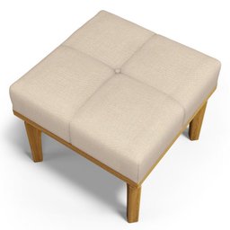 Poltrona de Amamentação Balanço e Puff Base de Madeira Brenda G05 Linho Creme - Mpozenato - 9