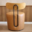 Ver imagem 5 de Puff Poltrona Vênus com Encosto de Madeira Corino Caramelo