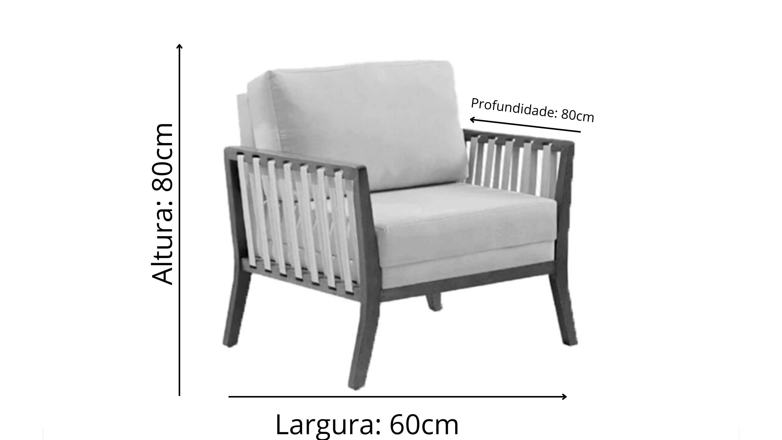 Poltrona Elo Veludo - Marrom - 2