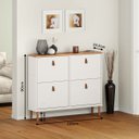 Ver imagem 6 de Sapateira Horizontal Hall de Entrada 4 Portas Mikka Branco 24 Pares Idimex