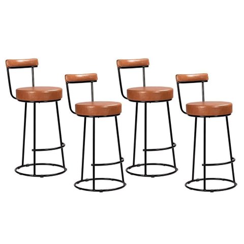 Kit 4 Banquetas Miami 96cm Couríssimo Amarula - Salaone