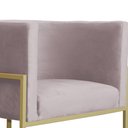 Ver imagem 4 de Kit 02 Luana Veludo Rosé Base Metálica Dourada - Vallisa Decor