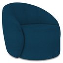Ver imagem 2 de Poltrona Sala Giratória Redonda 91cm Steve Boucle Azul I01 - Mpozenato