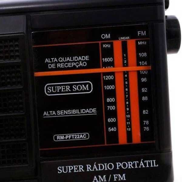 Rádio Portátil Motobrás  RM PFT 22AC 2 Faixas Am Fm - 4