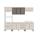 Ver imagem 2 de Cozinha Completa Amara 10 Portas 4 Gavetas com Vidro 40250785 Creme/branco - Politorno