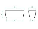 Ver imagem 5 de Vaso Planta 80x30 Jardineira Floreira Polietileno - MARROM CHOCOLATE 020