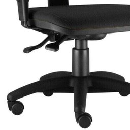 Cadeira Giratória Job Executiva Ergonômica Escritório Tecido Crepe Preto - Lyam Decor - 3