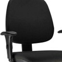 Ver imagem 2 de Cadeira Giratória Job Executiva Ergonômica Escritório Tecido Crepe Preto - Lyam Decor