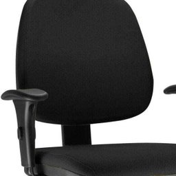 Cadeira Giratória Job Executiva Ergonômica Escritório Tecido Crepe Preto - Lyam Decor - 2
