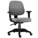 Ver imagem 1 de Cadeira Giratória Job L02 Executiva Ergonomica Escritório Crepe Cinza - Lyam Decor