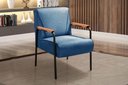 Ver imagem 2 de Kit 2 Poltronas Jade Cor:Linho Azul 330