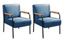 Ver imagem 1 de Kit 2 Poltronas Jade Cor:Linho Azul 330