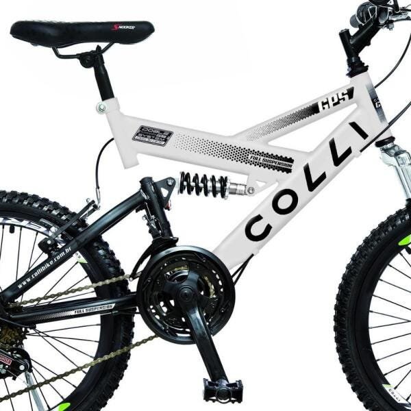 Bicicleta Colli Fulls GPS Aro 20 21 Marchas Suspensão Dupla 310 Branco - 3