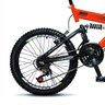 Bicicleta Colli Fulls GPS Aro 20 21 Marchas Suspensão Dupla 310 Laranja Neon - 2