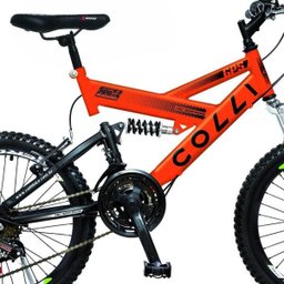 Bicicleta Colli Fulls GPS Aro 20 21 Marchas Suspensão Dupla 310 Laranja Neon - 3
