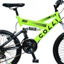 Ver imagem 3 de Bicicleta Colli Fulls GPS Aro 20 21 Marchas Suspensão Dupla 310 Amarelo Neon