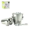 Kit Bar Coqueteleira Balde de Gelo e Pegador de Gelo Inox - 1