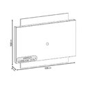 Ver imagem 3 de Painel Cancun Home Theater para Tv até 58 Polegadas Sala de Estar Quarto Granite e Marrom Escuro