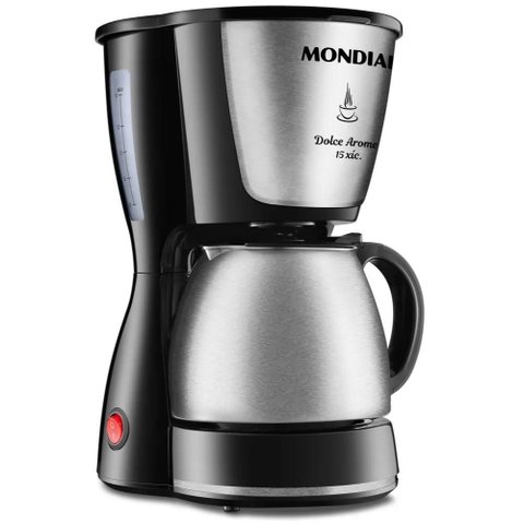 Cafeteira Elétrica Mondial Dolce Arome Preto/inox 550w 127v - C-34 Ji 15x