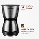 Ver imagem 3 de Cafeteira Elétrica Mondial Dolce Arome Preto/inox 550w 127v - C-34 Ji 15x
