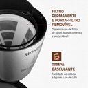 Ver imagem 4 de Cafeteira Elétrica Mondial Dolce Arome Preto/inox 550w 127v - C-34 Ji 15x