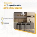 Ver imagem 3 de Kit 3 Banqueta Quadrada Preta para Balcão Ilha Cozinha Gourmet Bancada Piscina Bares Àrea de Lazer