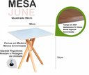 Ver imagem 3 de Mesa Quadrada de Madeira 90cm June na Cor Branca