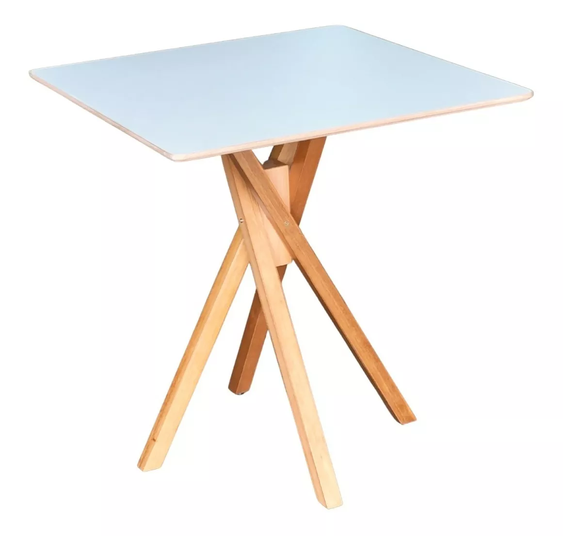 Mesa Quadrada de Madeira 90cm June na Cor Branca - 1