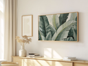 Ver imagem 1 de Quadro Decorativo N°139 140x80cm - Panorâmico Botânico - Folhas Bananeira - Madeira Clara - Rollflex
