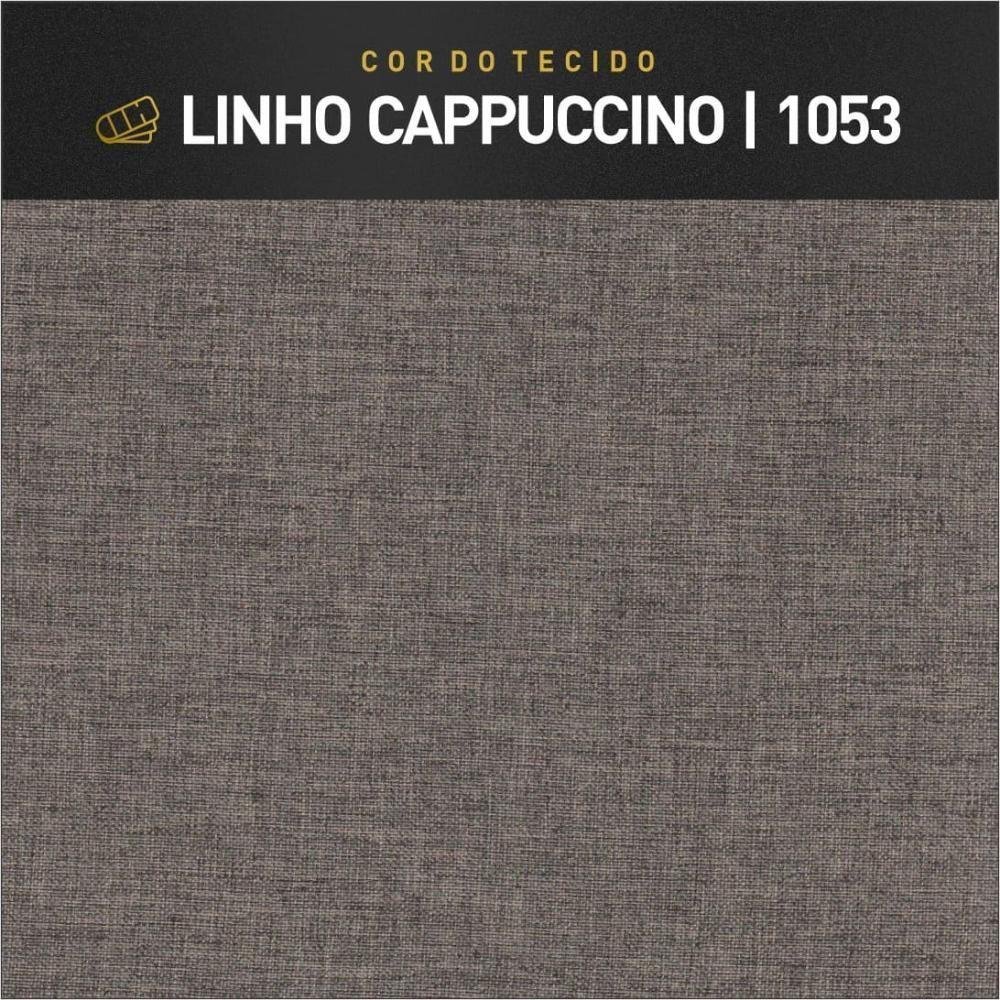 Poltrona Apolo Luxo Base Preta Castellar Móbile Linho Cappuccino Linho Cappuccino - 3